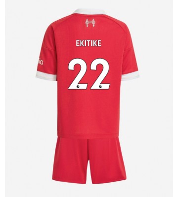 Liverpool Hugo Ekitike #22 Hemmakläder Barn 2025-26 Kortärmad (+ Korta byxor)